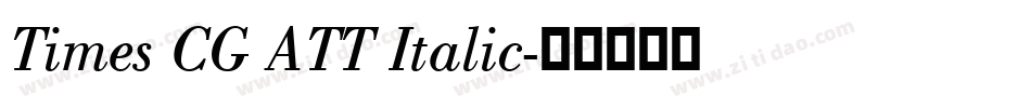 Times CG ATT Italic字体转换
